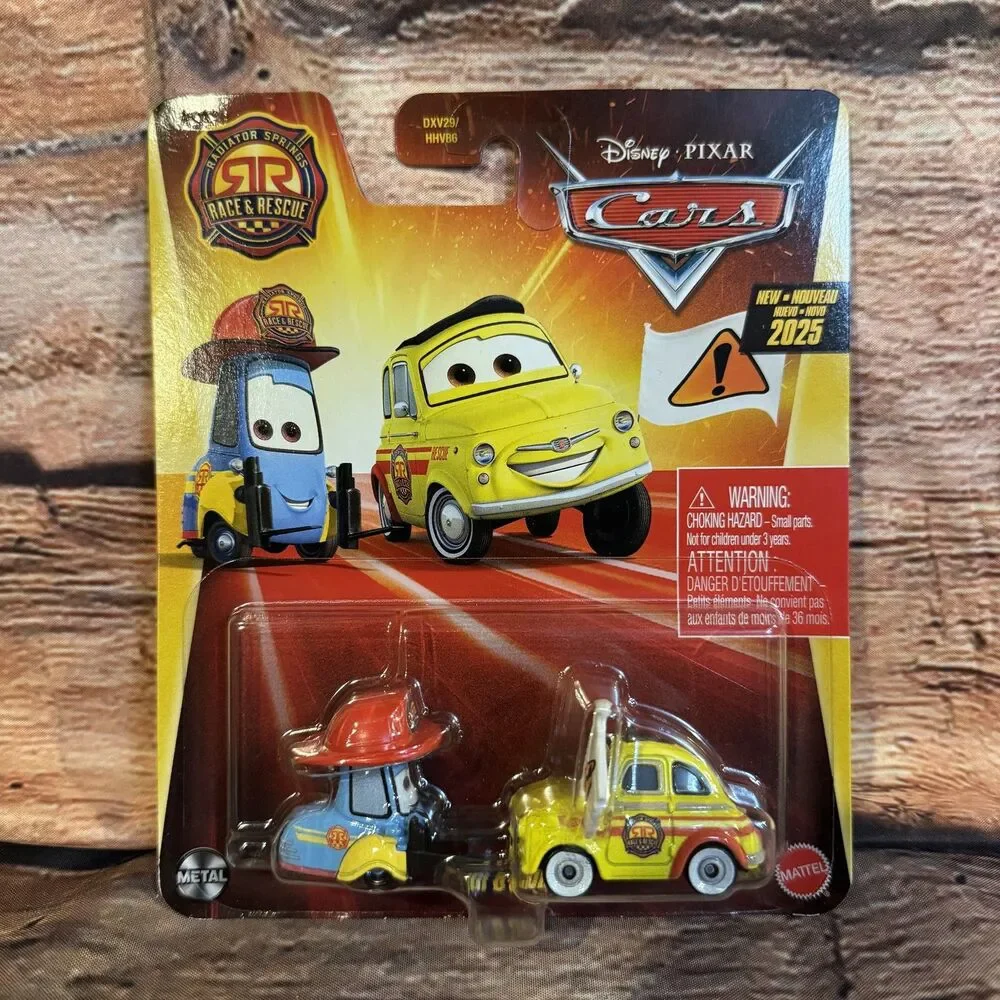 Disney Pixar Cars Luigi & Guido Race & Rescue Diecast 2-Pack Mattel DXV29 HHV86